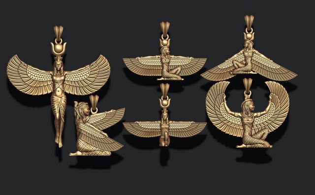 Isis pendants pack 3D 打印模型 .c4d .max .obj .3ds .fbx .stl .blend 