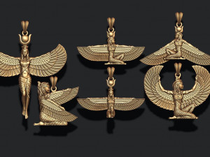 Isis pendants pack 3D प्रिंट मॉडल