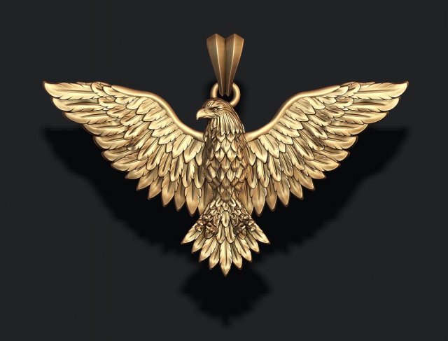 Eagle pendant 3D-printmodel .c4d .max .obj .3ds .fbx .stl .blend 