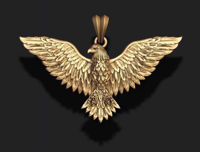 Eagle pendant 3D Print Model .c4d .max .obj .3ds .fbx .stl .blend