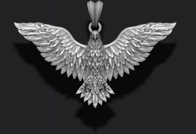 Eagle pendant 3D-Druckmodell .c4d .max .obj .3ds .fbx .stl .blend 