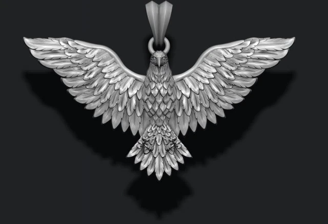 Eagle pendant 3D Print Model .c4d .max .obj .3ds .fbx .stl .blend 