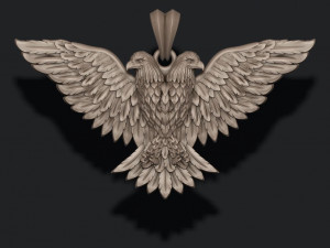 Two-headed eagle pendant 3Dプリントモデル