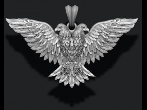 Two-headed eagle pendant 3Dプリントモデル