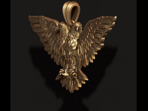 Two-headed eagle pendant 3Dプリントモデル