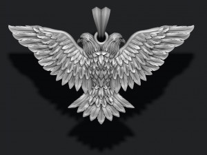 Two-headed eagle pendant 3Dプリントモデル