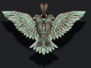 Two-headed eagle pendant 3Dプリントモデル