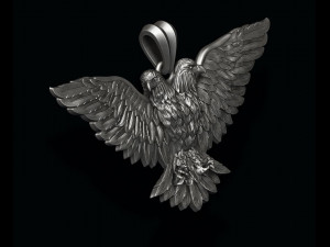 Two-headed eagle pendant 3Dプリントモデル