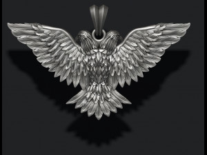 Two-headed eagle pendant 3Dプリントモデル