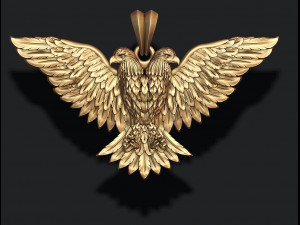 Two-headed eagle pendant 3Dプリントモデル