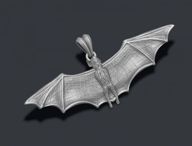 Bat pendant 3Dプリントモデル .c4d .max .obj .3ds .fbx .stl .blend 