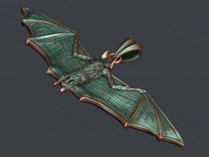 Bat pendant 3Dプリントモデル