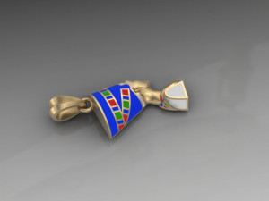 Nefertiti pendant enamel Model do druku 3D