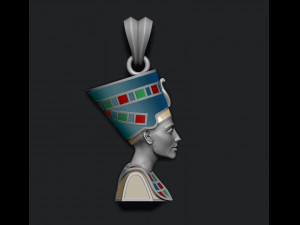 Nefertiti pendant enamel Model do druku 3D