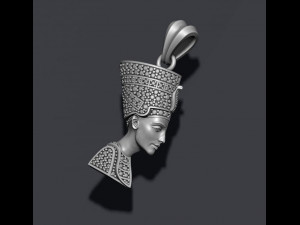 Nefertiti pendant with gems 3D प्रिंट मॉडल