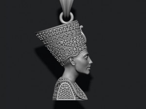 Nefertiti pendant with gems 3D प्रिंट मॉडल