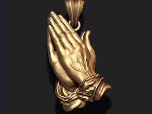 Praying hands pendant necklace 3d Modelo de impresión 3D