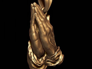 Praying hands pendant necklace 3d 3D Baskı Modeli