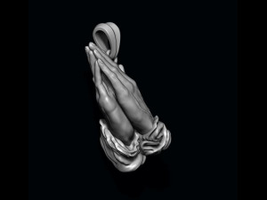 Praying hands pendant necklace 3d 3D Baskı Modeli