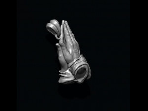 Praying hands pendant necklace 3d 3D Baskı Modeli