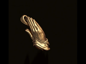 Praying hands pendant necklace 3d 3D Baskı Modeli
