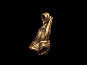 Praying hands pendant necklace 3d 3D Baskı Modeli