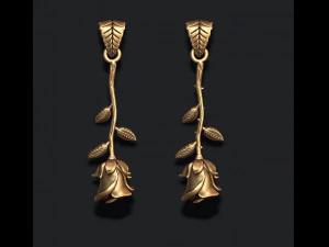 Rose pendant with thorns and without 3D Print Model