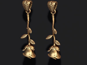 Rose pendant with thorns and without 3D Print Model