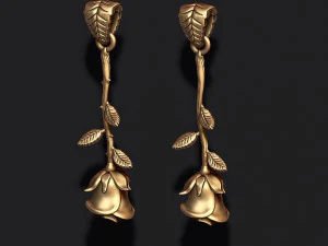 Rose pendant with thorns and without 3D Print Model
