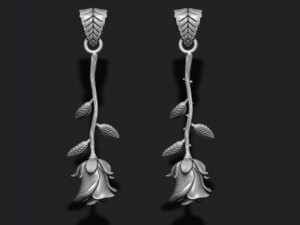 Rose pendant with thorns and without 3D Print Model