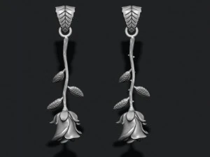 Rose pendant with thorns and without 3D Print Model
