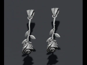 Rose pendant with thorns and without 3D Print Model