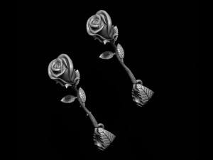 Rose pendant with thorns and without 3D Print Model