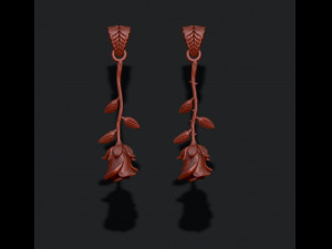 Rose pendant with thorns and without 3D Print Model