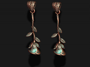Rose pendant with thorns and without 3D प्रिंट मॉडल