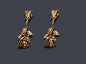Rose pendant with thorns and without 3D Print Model