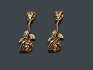 Rose pendant with thorns and without 3D Print Model