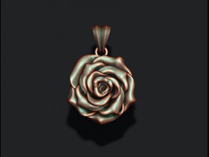 Rose pendant 3D Print Model