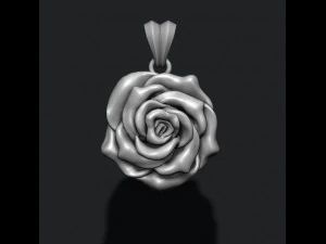 Rose pendant 3D Print Model
