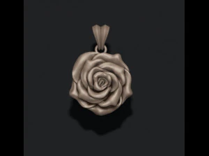 Rose pendant 3D Print Model