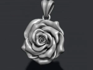 Rose pendant 3D Print Model