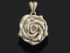 गुलाब का पेंडेंट 3D प्रिंट मॉडल