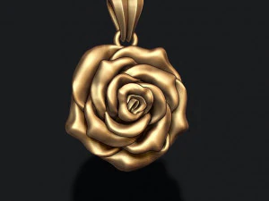 Rose pendant 3D Print Model