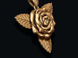 Rose pendant 3D Print Model