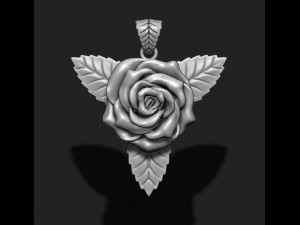 Rose pendant 3D Print Model
