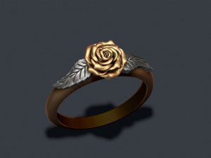 Rose ring Modèles 3D en vedette