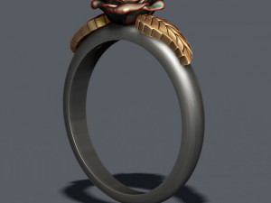 Rose ring with gemstone 3Dプリントモデル