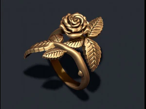 Rose ring 3D Print Model