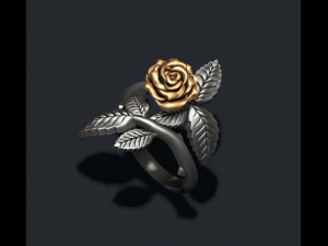 Rose ring 3D Print Model