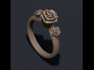 Rose ring Modello di stampa 3D
